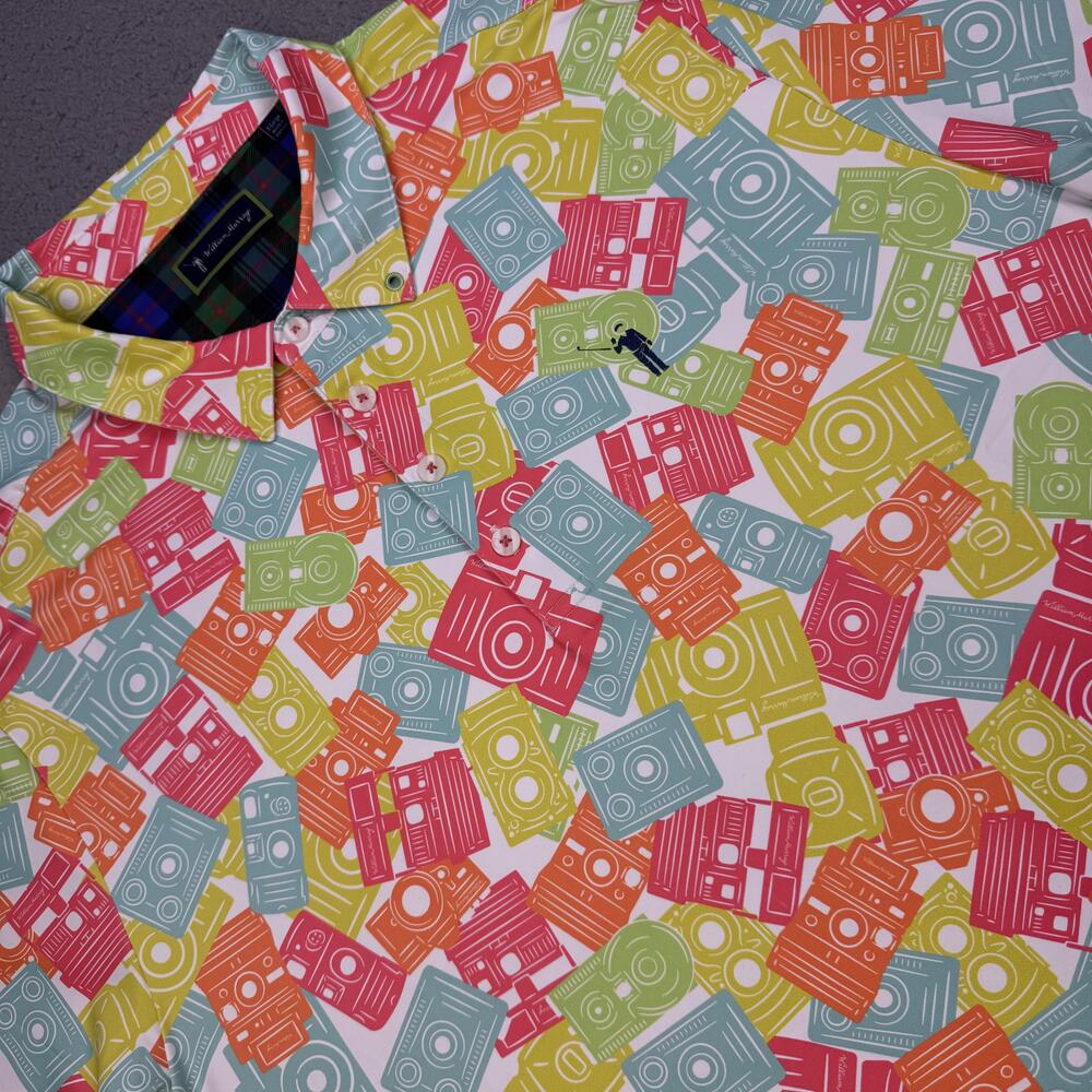 William Murray Polo Shirt Mens XL Multicolor Candid Camera Golf Performance